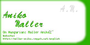 aniko maller business card